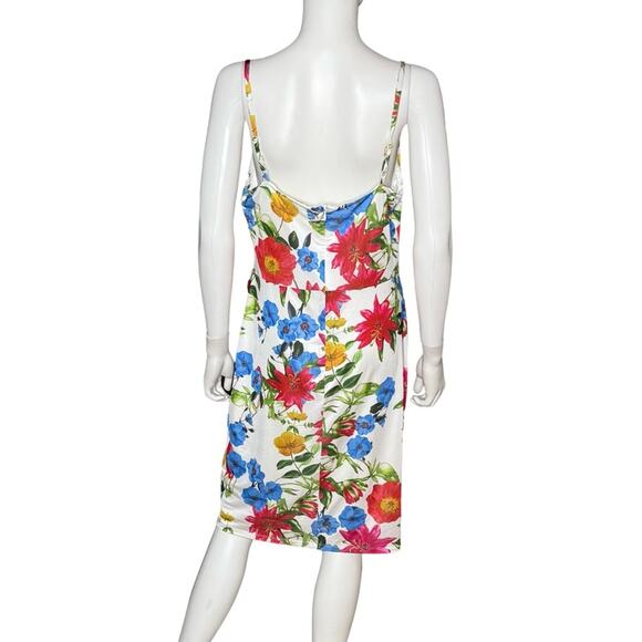 GUESS Women's Chiara Floral Twist-Front Sleeveless Dress Dreamy Fields Sz 14 NWT - Picture 6 of 9